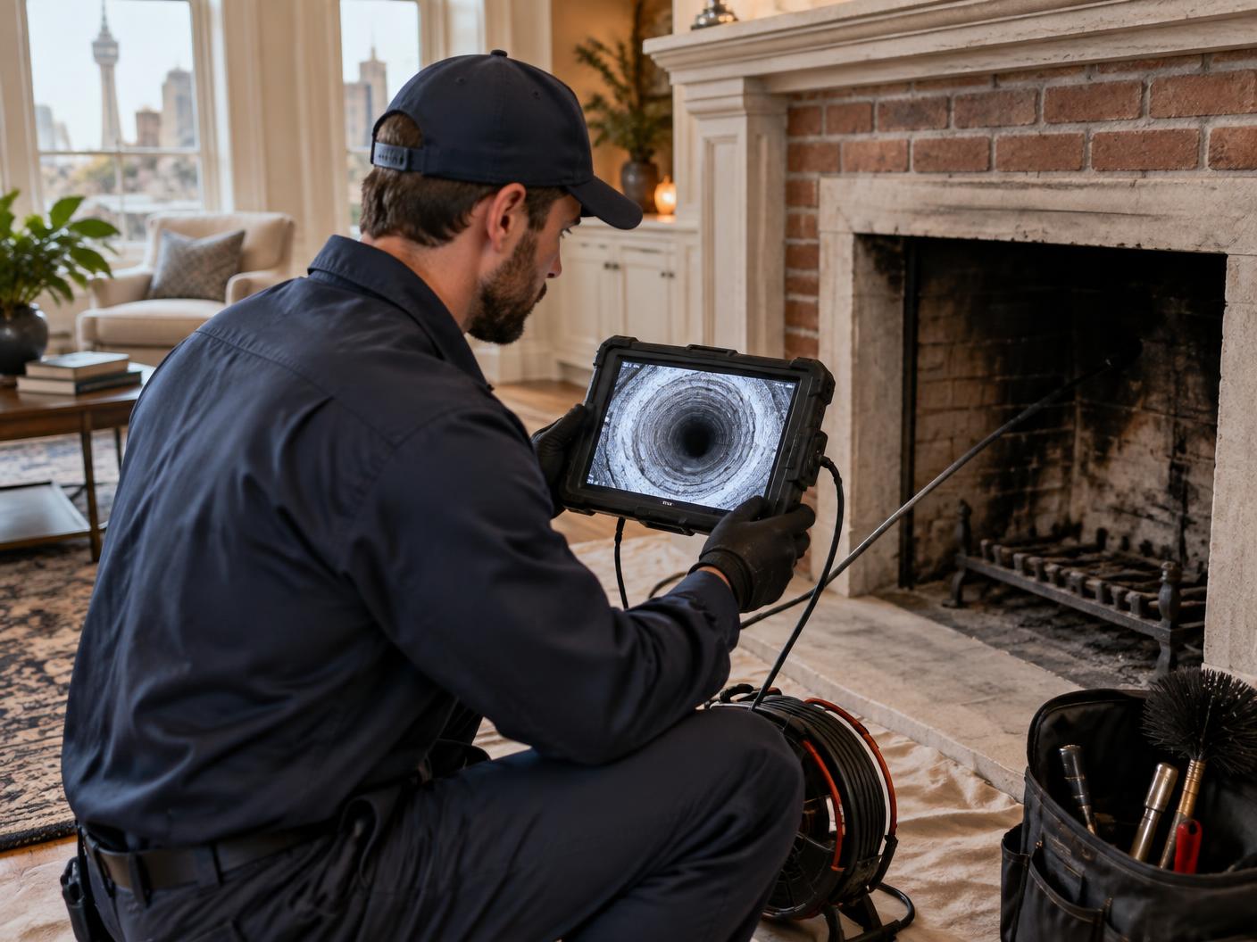 Inspection service by an experienced Toronto chimney technician